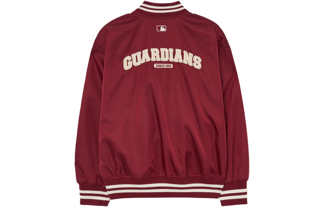 MLB Cleveland Indians Nylon Letterman Basketball Jacket Red Unisex. 3AJPV0434-45WID 圖 3