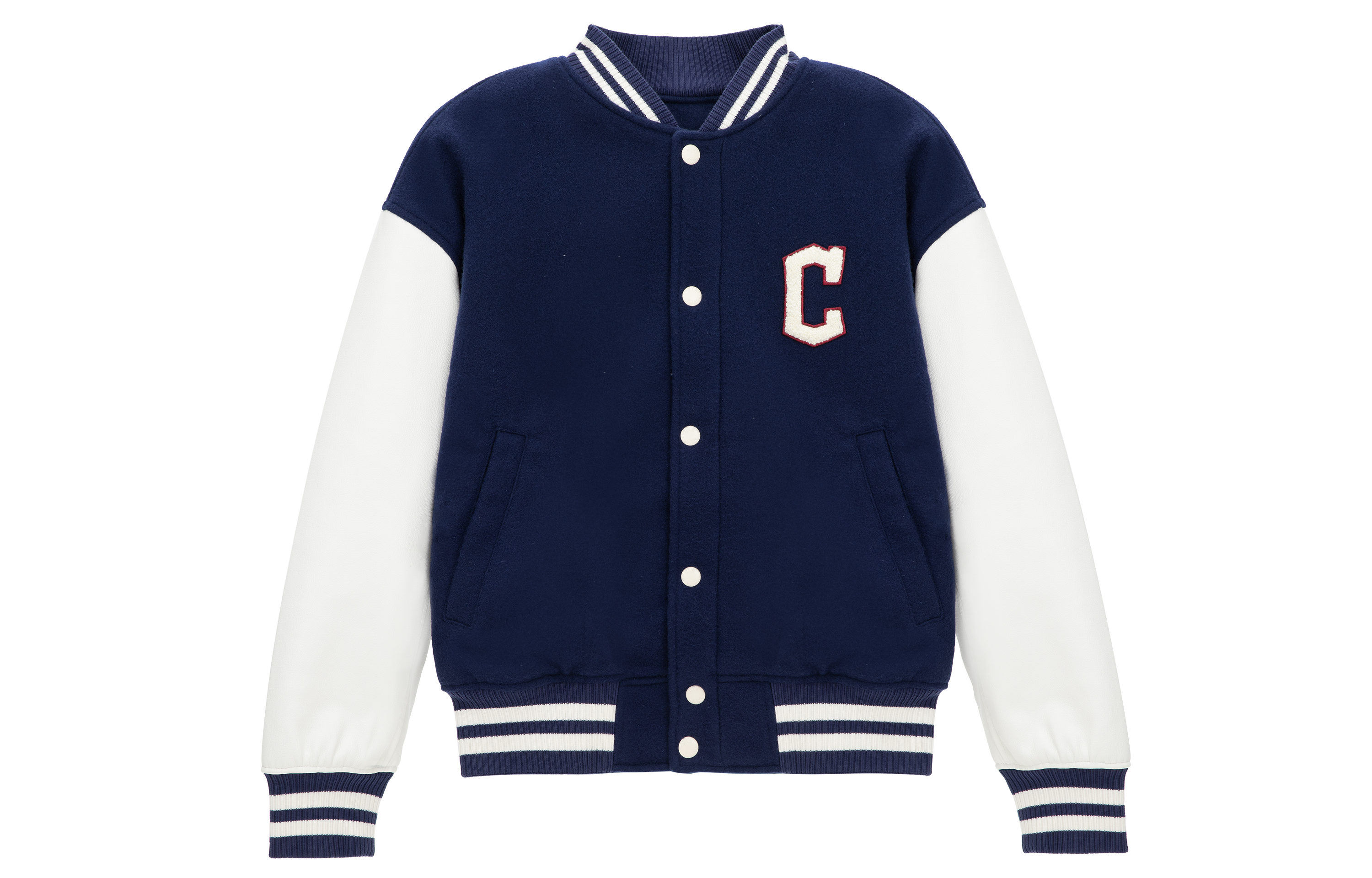 Order MLB 클리블랜드 인디언스 패치워크 로고 야구 재킷 네이비 유니섹스. 3AJPV0634-45NYS