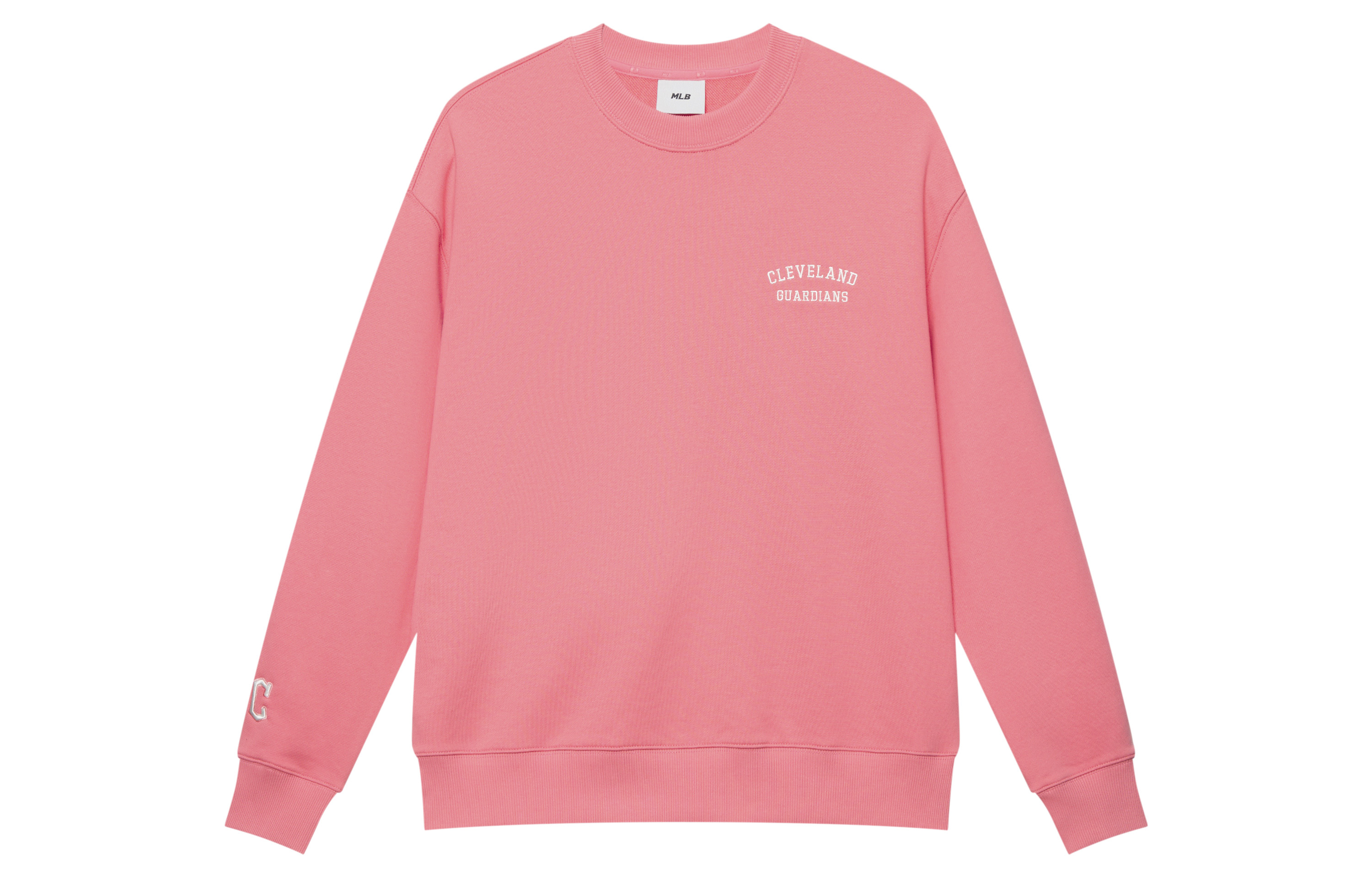 MLB Cleveland Indians Pink Crewneck Vintage Logo Pullover Sweatshirt Unisex 3AMTB0844-45PKS