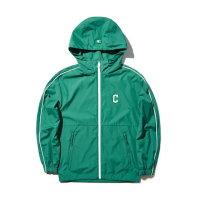 MLB Cleveland Indians Solid Color Zip Hoodie Jacket Unisex Green 3AWJV0743-45GNS