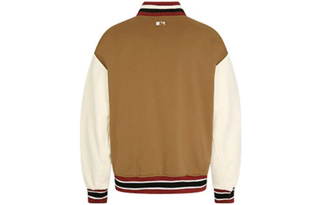 MLB Colorblock Letter Logo Print Long Sleeve Baseball Jacket Brown 31JP02011-50B1 圖 3