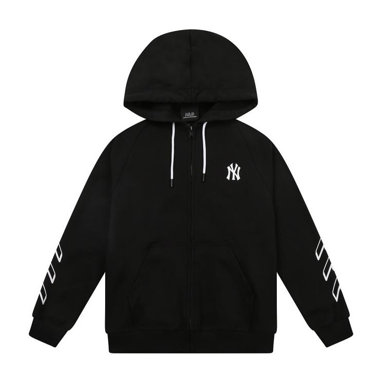 MLB Colorblock Logo Print Hoodie Unisex Black 31TR04111-50U