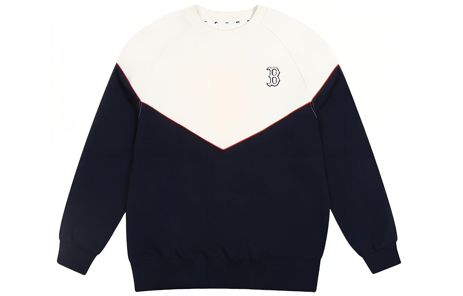 MLB Colorblock Patchwork Unisex Sweatshirt Navy Blue 31MT0A041-43N
