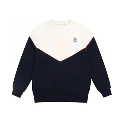MLB Colorblock Patchwork Unisex Sweatshirt Navy Blue 31MT0A041-43N