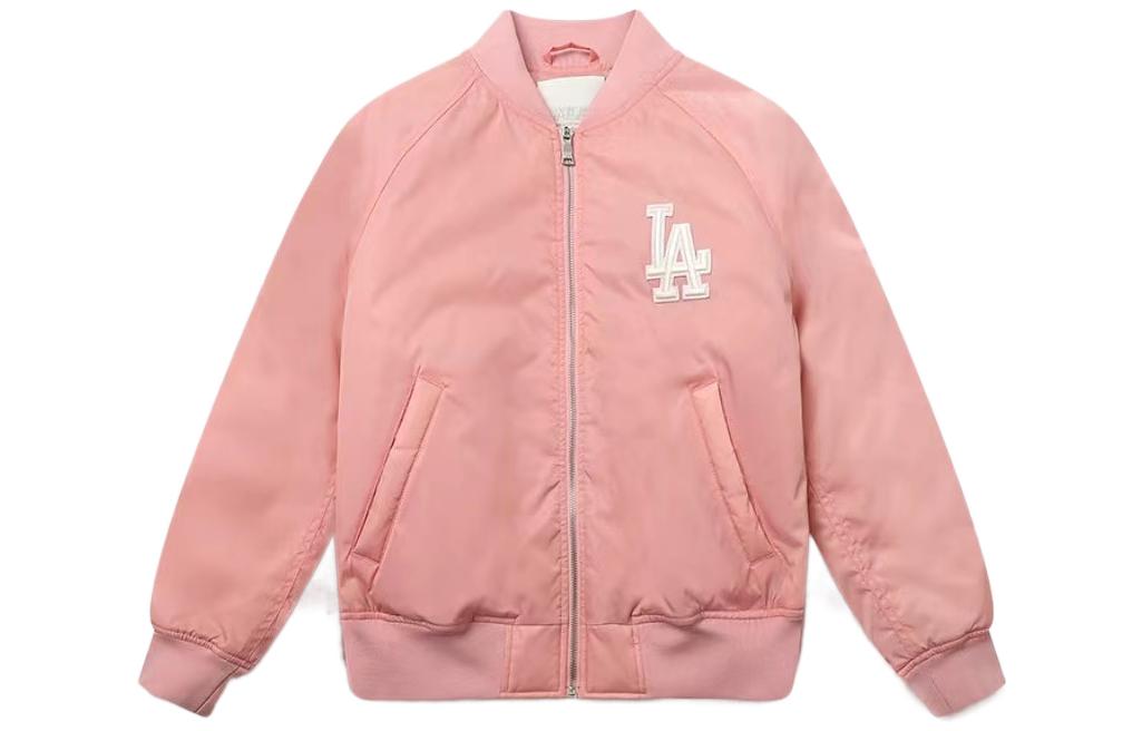 MLB Common Basic Pink Baseball Collar Jacket with Embroidered Logo Unisex 31JPU0111-07P