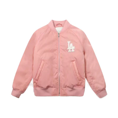 MLB Common Basic Pink Baseball Collar Jacket with Embroidered Logo Unisex 31JPU0111-07P