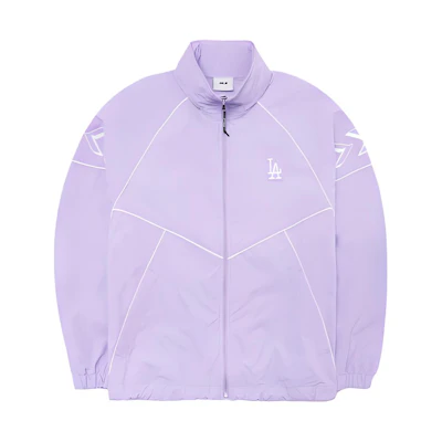 MLB Contrast Stitch Zip-Up Jacket Unisex Purple 3AWJS0221-07LDL