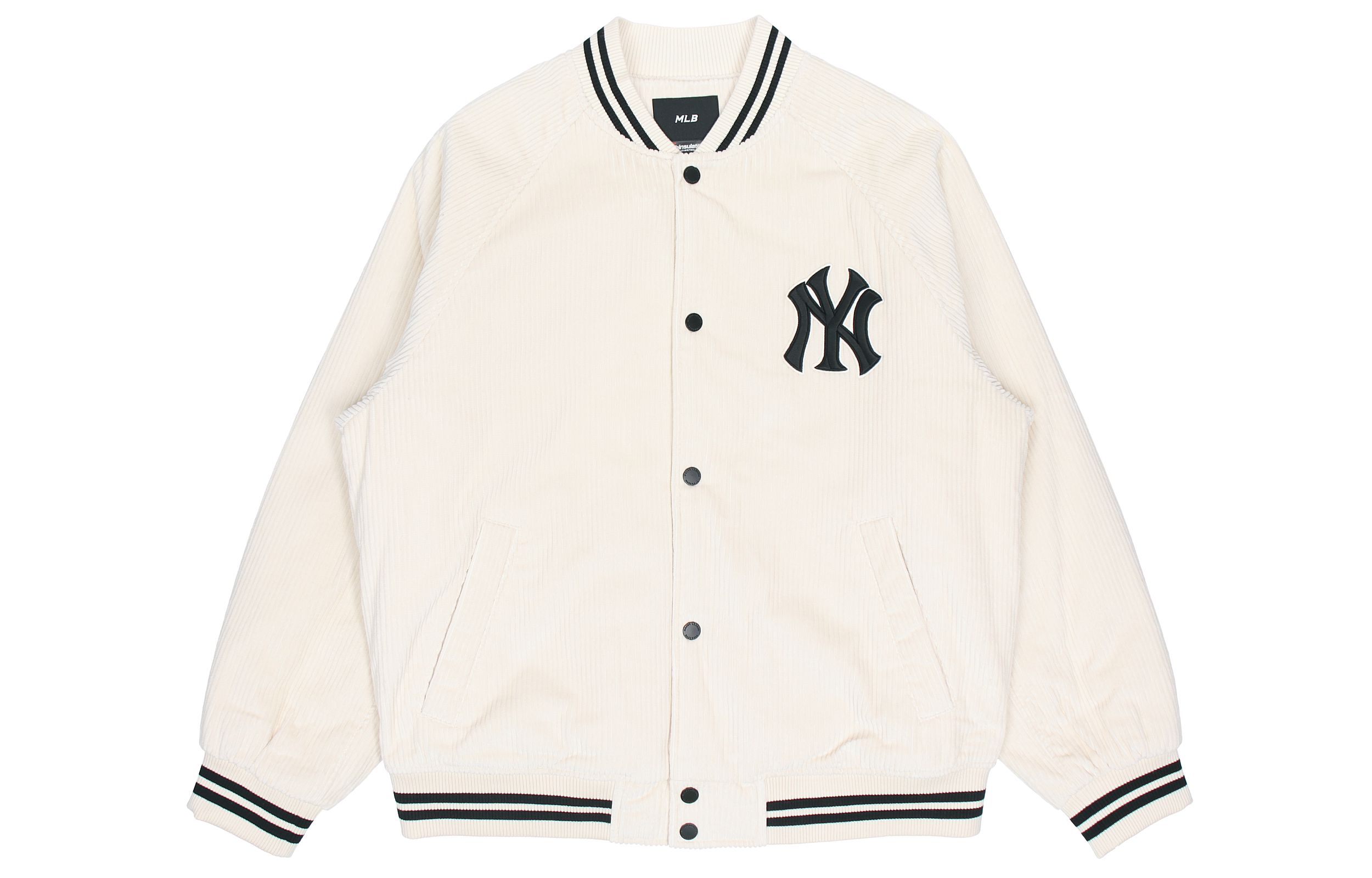 MLB Corduroy Varsity Jacket Cream Unisex Casual Fit Couple Style. 3AJP02016-50CRS 圖 2