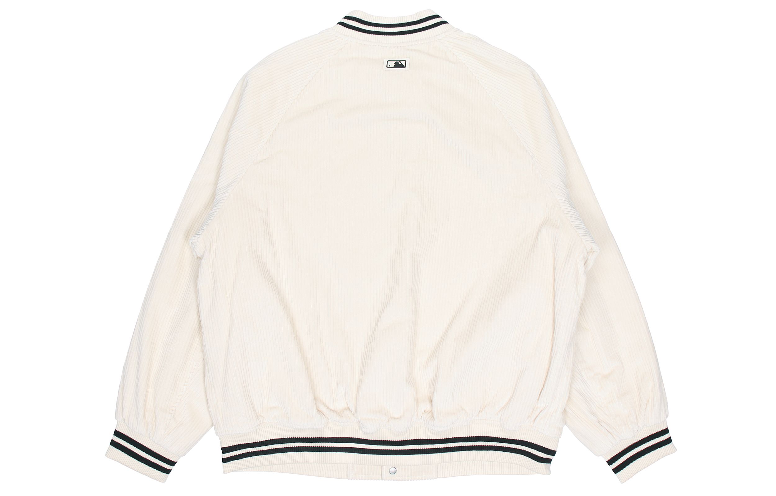 MLB Corduroy Varsity Jacket Cream Unisex Casual Fit Couple Style. 3AJP02016-50CRS 圖 3