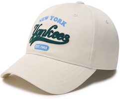 MLB Cream Embroidered Logo Baseball Cap Unisex Couple Style Polyester Cotton. 3ACPVL24N-CREAM MLB Cream Embroidered Logo Baseball Cap Unisex Couple Style Polyester Cotton. 3ACPVL24N-CREAM