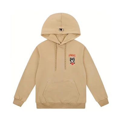 MLB Crinkle Bear Series Embroidered Long Sleeve Sweatshirt Unisex Khaki 31HDC2111-50B