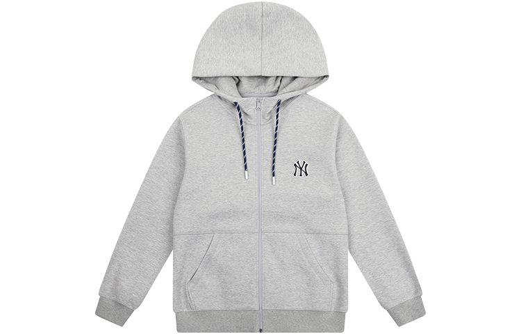 MLB Cuff Logo Tape Zip-Up Hoodie Unisex - Grey 31TR02111-50M