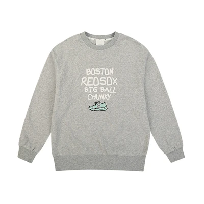 MLB Dad Sneakers Series Unisex Long-Sleeve Sweatshirt Grey 31MT06011-43M