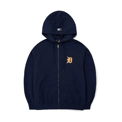 MLB Detroit Tigers Logo Hoodie Zip Jacket Blue 3ATRB0426-46NYD