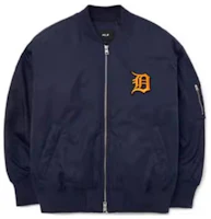 MLB Detroit Tigers Solid Logo Print Navy Baseball Cotton Jacket Unisex 3AJPB0124-46NYD MLB Detroit Tigers Solid Logo Print Navy Baseball Cotton Jacket Unisex 3AJPB0124-46NYD