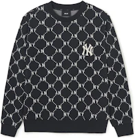 MLB Diamond Pattern Long-Sleeve Sweatshirt Unisex Black Early Spring Edition 3AMTM0141-50BKS MLB Diamond Pattern Long-Sleeve Sweatshirt Unisex Black Early Spring Edition 3AMTM0141-50BKS