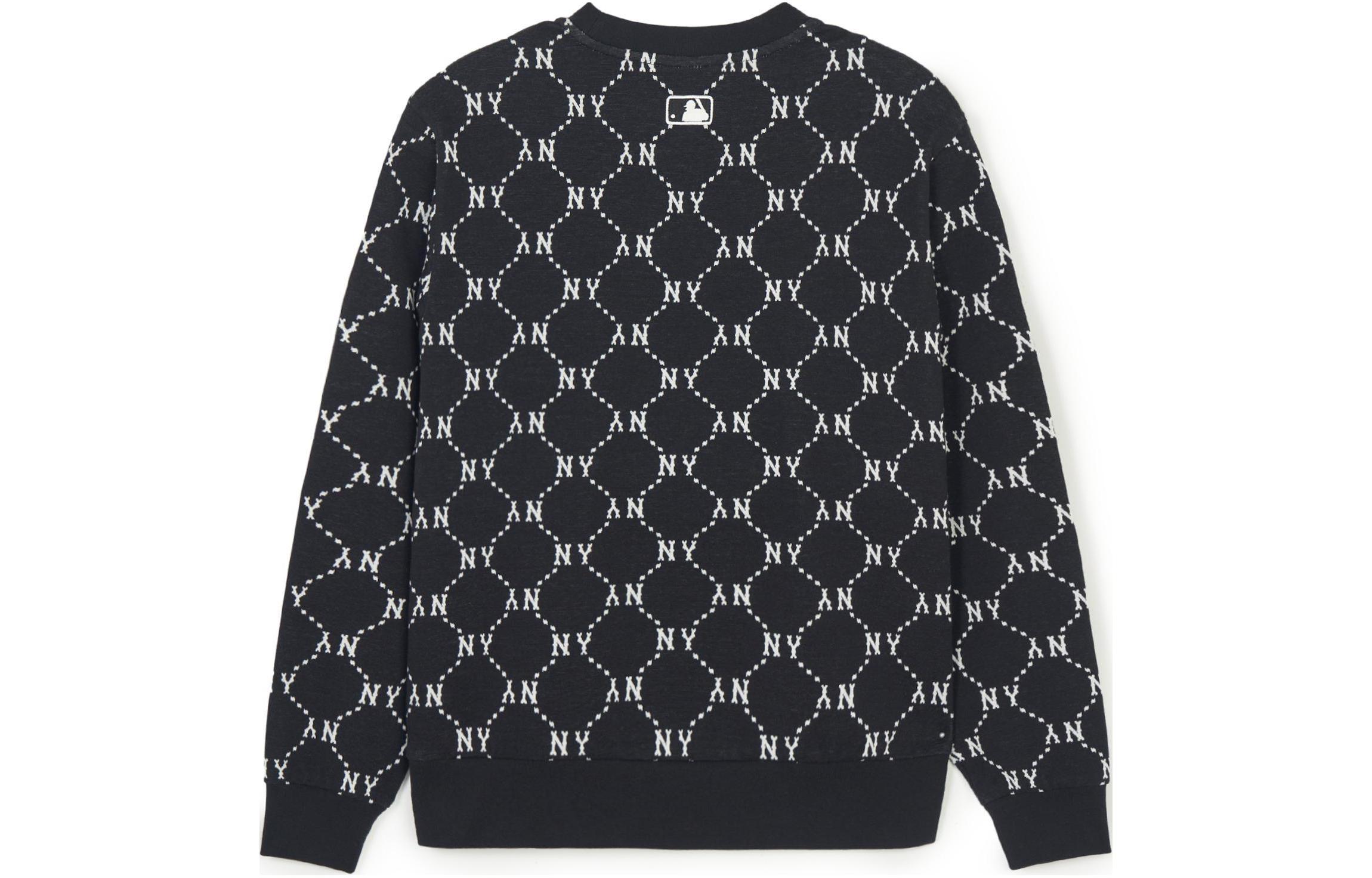 Lookbook MLB Diamond Pattern Long-Sleeve Sweatshirt Unisex Black Early Spring Edition 3AMTM0141-50BKS