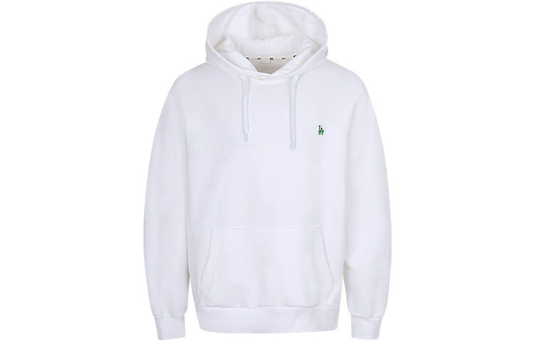 MLB Dodgers Basic Embroidered Hoodie Unisex Long-Sleeve White - Gift Idea 31HD02011-07W