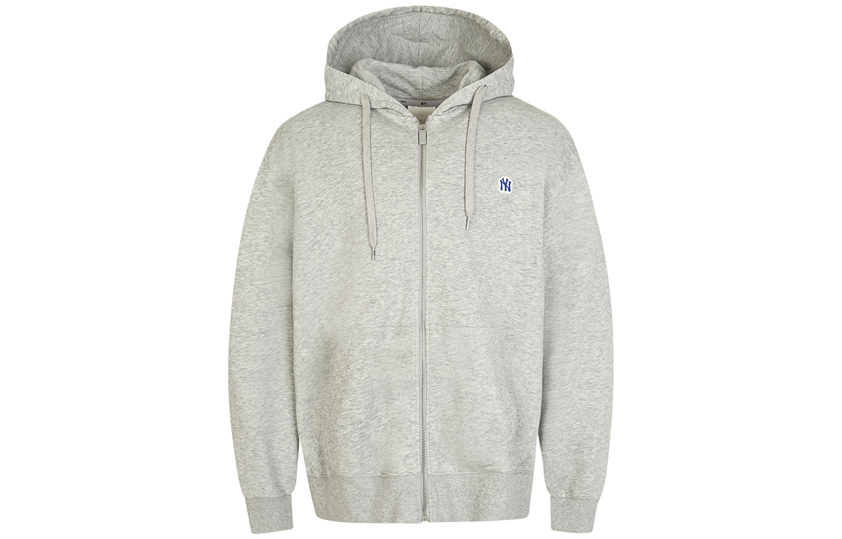 MLB Embroidered Hoodie New York Yankees Unisex Sweatshirt Light Gray 31TR01011-50M