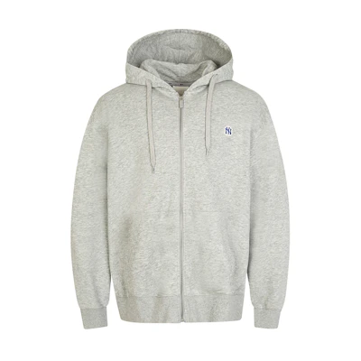 MLB Embroidered Hoodie New York Yankees Unisex Sweatshirt Light Gray 31TR01011-50M