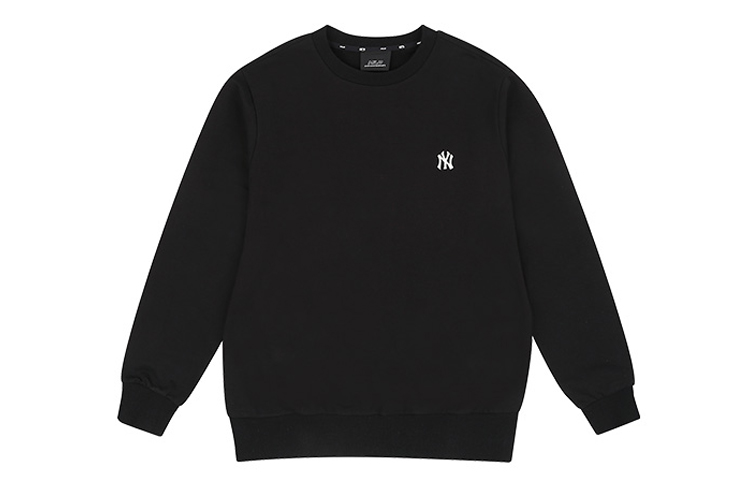 MLB Embroidered Logo Black Crewneck Sweatshirt Unisex Casual Long Sleeve 31MT01011-50L