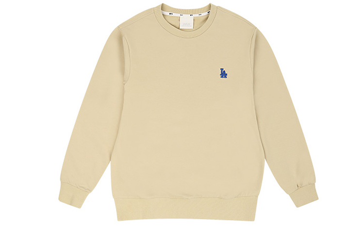 MLB Embroidered Logo Casual Crewneck Sweatshirt Unisex - Khaki 31MT01011-07B