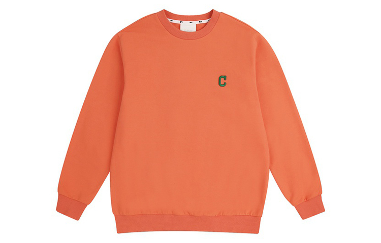 MLB Embroidered Logo Casual Crewneck Sweatshirt Unisex - Orange Yellow 31MT01011-45O