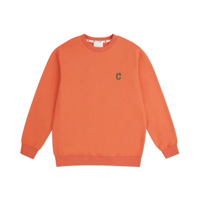 MLB Embroidered Logo Casual Crewneck Sweatshirt Unisex - Orange Yellow 31MT01011-45O