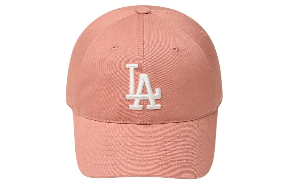 MLB Embroidered Logo Cotton Baseball Cap Unisex Couple Style Grapefruit Pink 3ACP6601N-07COM