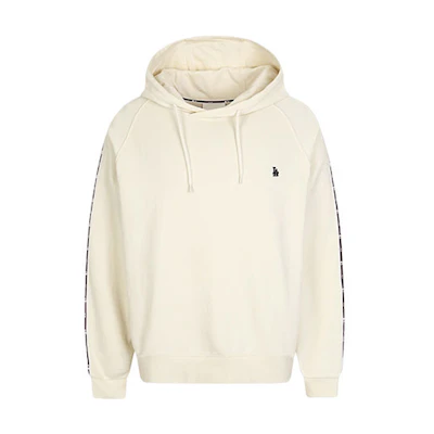 MLB Embroidered Logo Hoodie Ivory White Unisex 31HDT1941-07I