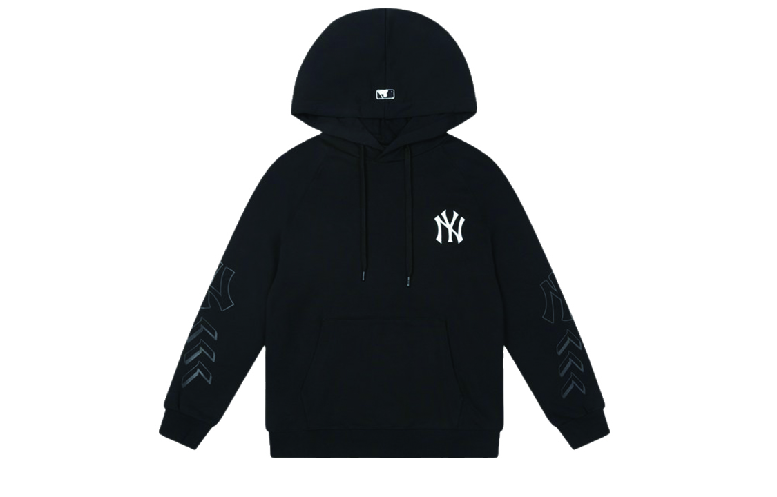 MLB Embroidered Logo Unisex Black Hoodie Long Sleeve Sweatshirt 31HD03041-50L