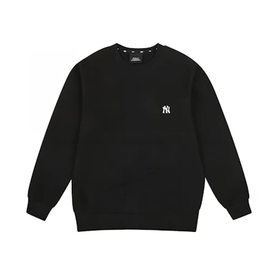 MLB Embroidered Logo Unisex Sweatshirt Black Couples Edition 31MT02011-50L