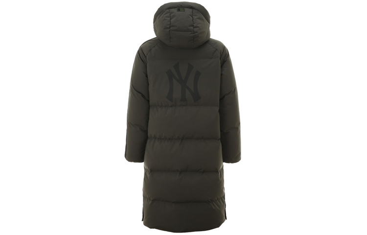 MLB Embroidered Long Quilted Unisex Down Jacket Army Green 31DJS2961-50K 圖 3