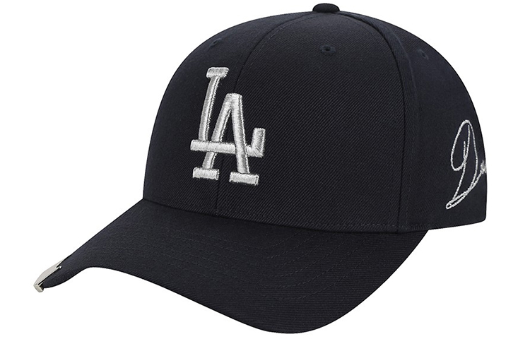 MLB Fashion Logo Embroidered Cotton Baseball Cap Unisex Black/White 32CP50011