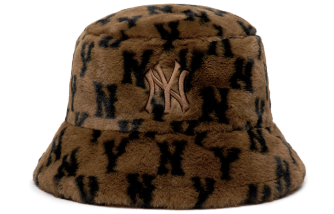 MLB Faux Mink Logo Printed Polyester Bucket Hat Unisex 3AHTM0316-50BRD