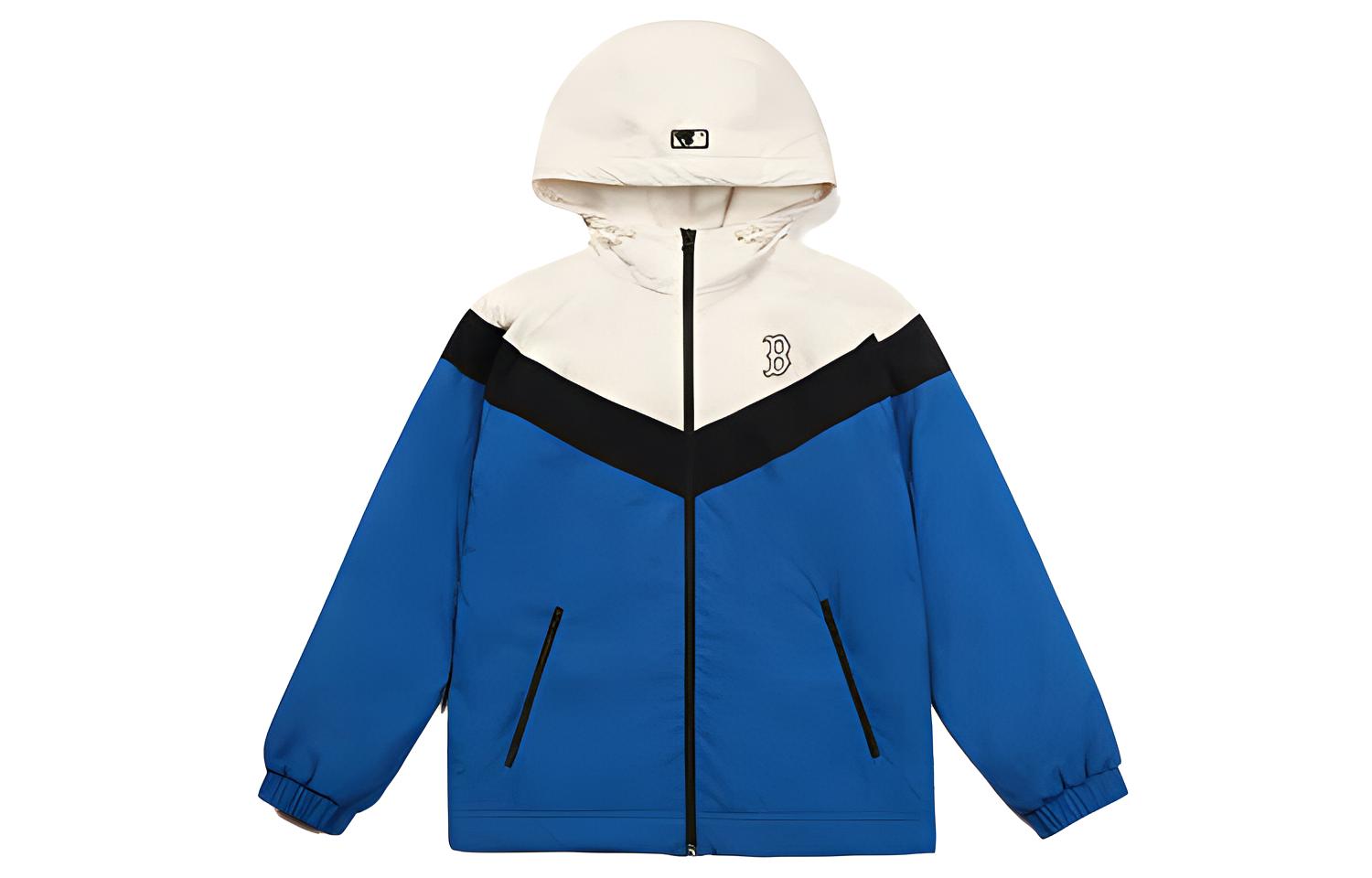 MLB Fleece Hooded Jacket Unisex Blue White 31JP01041-43U