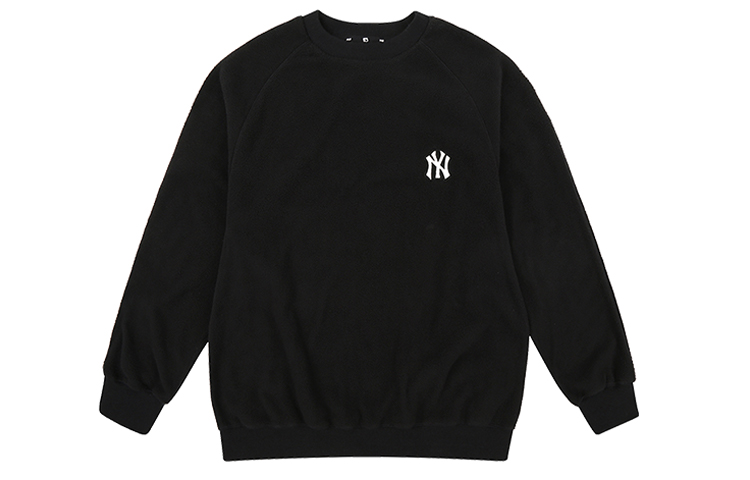 MLB Fleece Pullover Sweatshirt Unisex Black with Chest Logo 31MTF1961