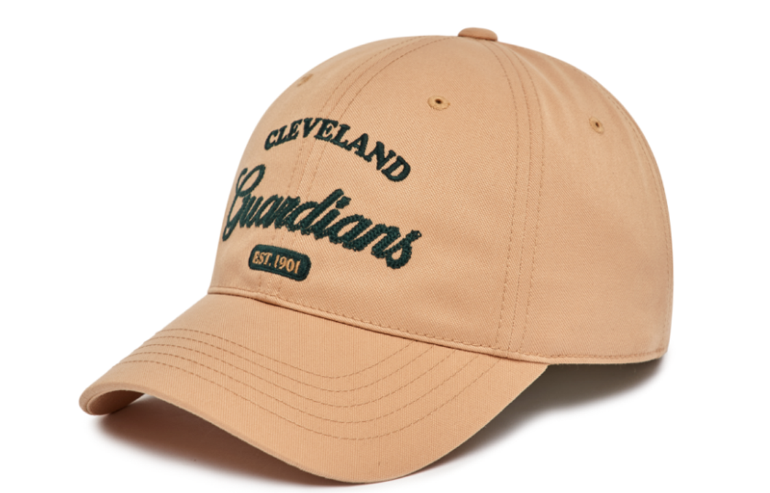 MLB Front Embroidered Polyester Baseball Cap Yellow Unisex Couple Design 3ACPL033N-45CAL
