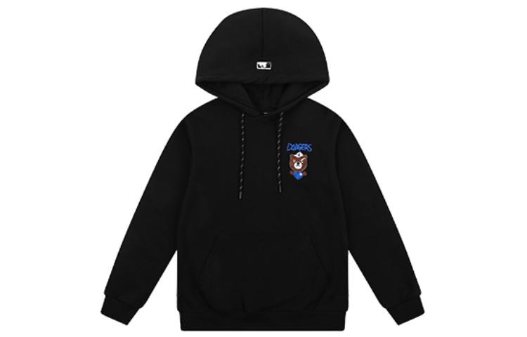 MLB Frowning Bear Embroidered Oversized Hoodie Unisex Black 31HDC2111-07L