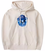 MLB Frowning Bear Print Hoodie - Unisex Couple Style White Pullover 3AHDE0131-50CRS MLB Frowning Bear Print Hoodie - Unisex Couple Style White Pullover 3AHDE0131-50CRS