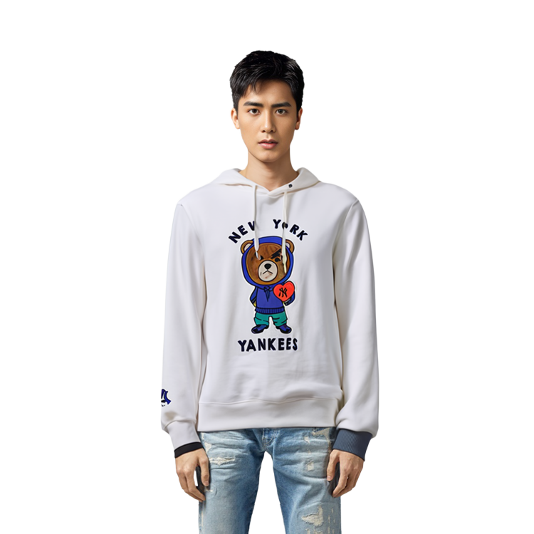 Details for MLB怒脸熊印花男女同款米色长袖休闲卫衣 3AHDE0126-50CRS