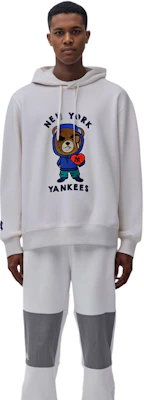 MLB怒脸熊印花男女同款米色长袖休闲卫衣 3AHDE0126-50CRS Sizing MLB怒脸熊印花男女同款米色长袖休闲卫衣 3AHDE0126-50CRS