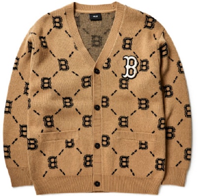 MLB FW21 Boston Red Sox Monogram Logo Knit Sweater Beige Unisex Retro Style 3AKTM0214-43BGD Order MLB FW21 Boston Red Sox Monogram Logo Knit Sweater Beige Unisex Retro Style 3AKTM0214-43BGD