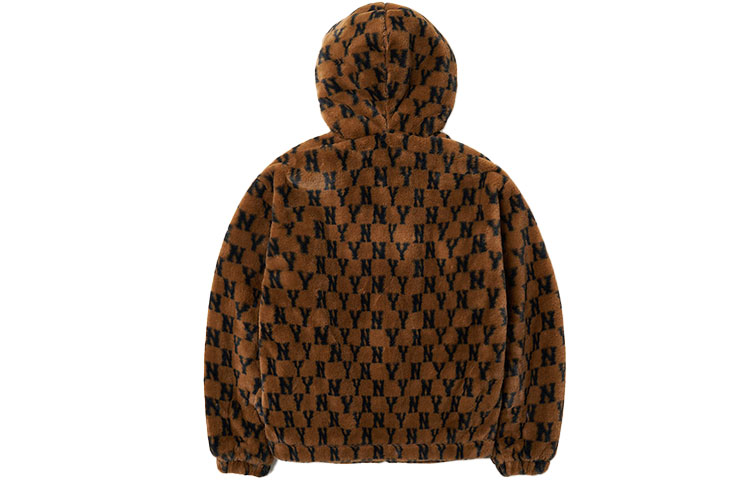 MLB FW21 Retro Monogram Brown Fleece Logo Jacket Unisex 3AJPF1816-50BRS 圖 3