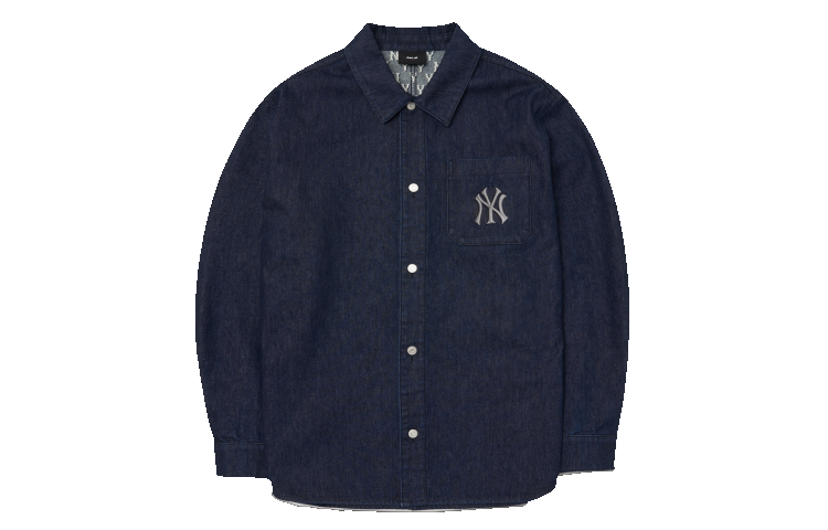 MLB FW22  Blue Denim Jacket Long Sleeve Single-Breasted Casual Outfit. 3adrm0524-50NYD 圖 2