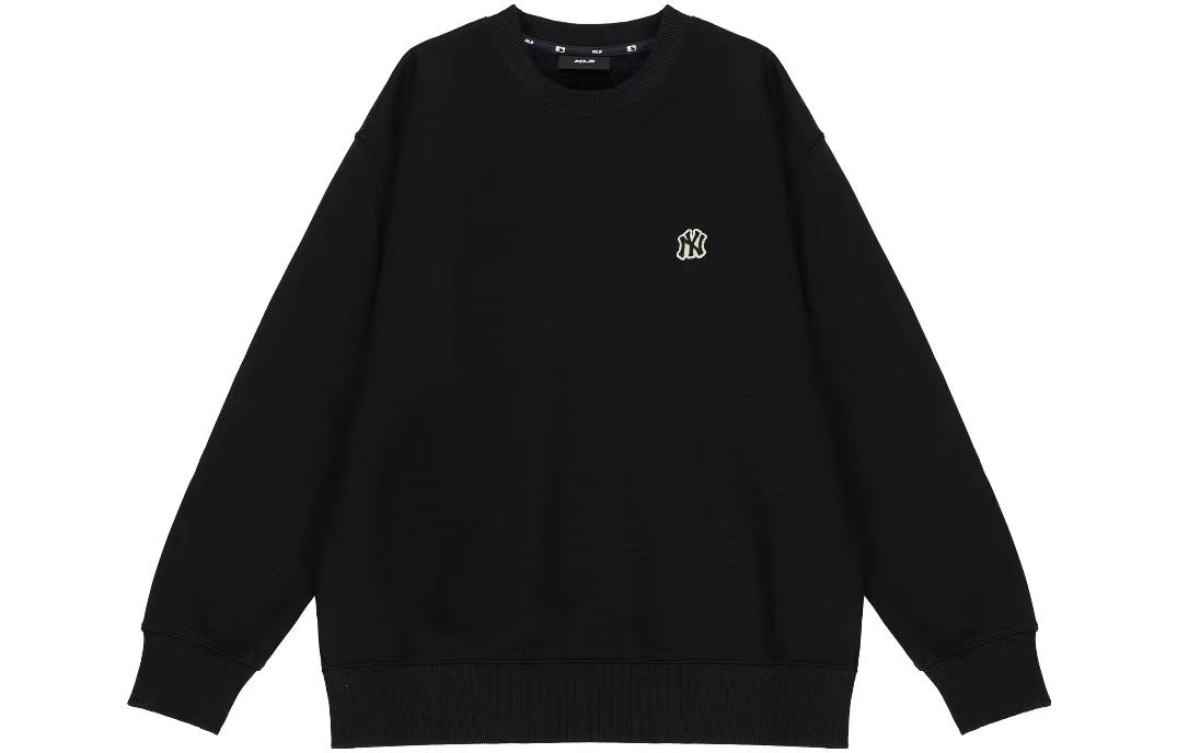 MLB FW22 Black Crewneck Sweatshirt Unisex with Solid Logo Print 3AMTB0124-50BKS