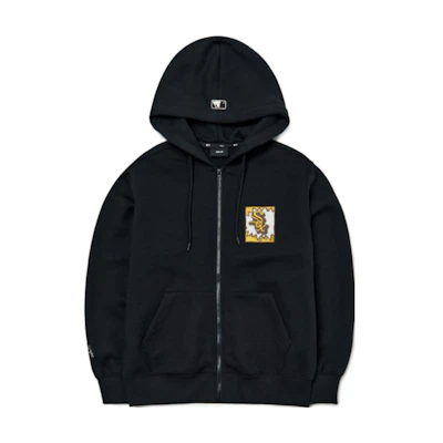 MLB FW22 Black Hoodie with Zipper and Print 3ATRC0126-44BKS