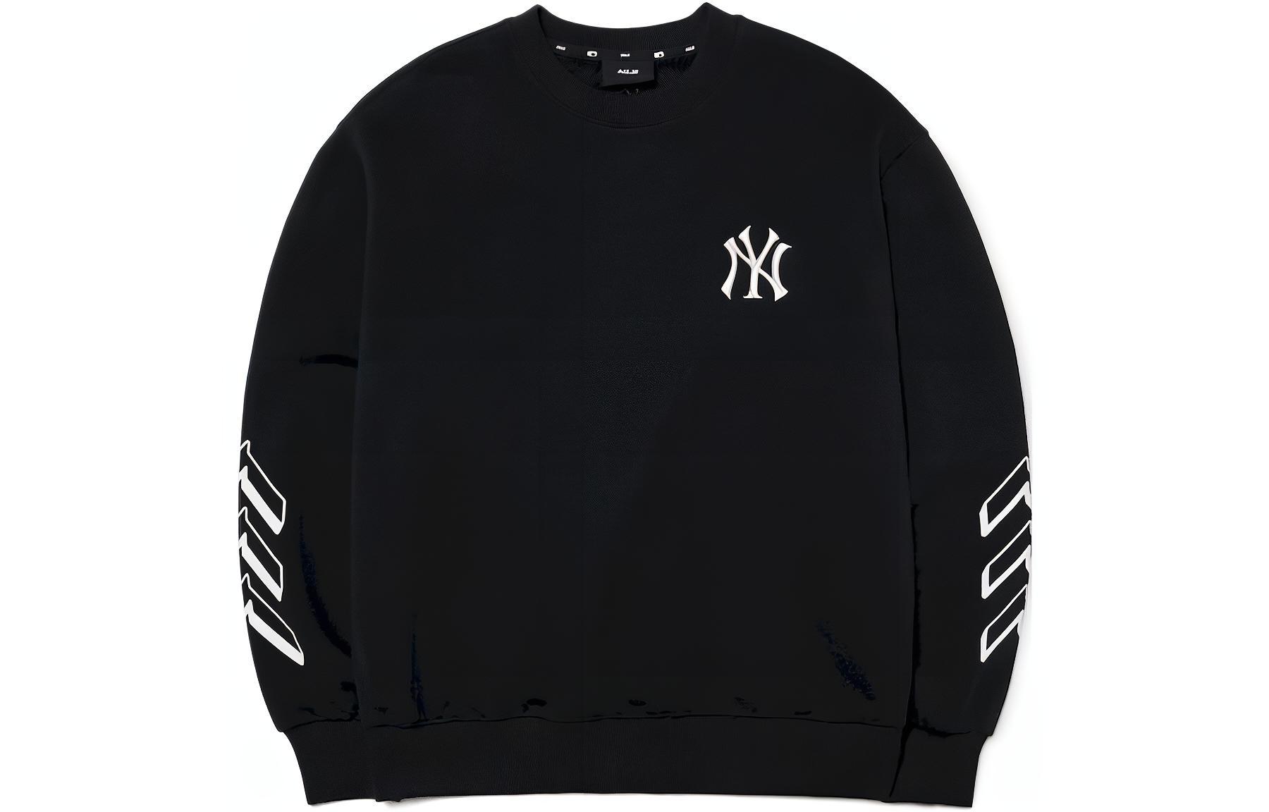 MLB FW22 Black Logo Print Crewneck Sweatshirt Unisex 3AMTS0514-50BKS