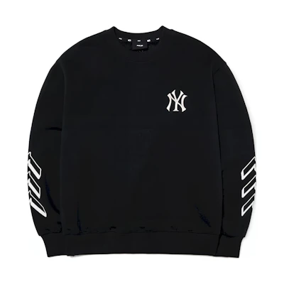 MLB FW22 Black Logo Print Crewneck Sweatshirt Unisex 3AMTS0514-50BKS
