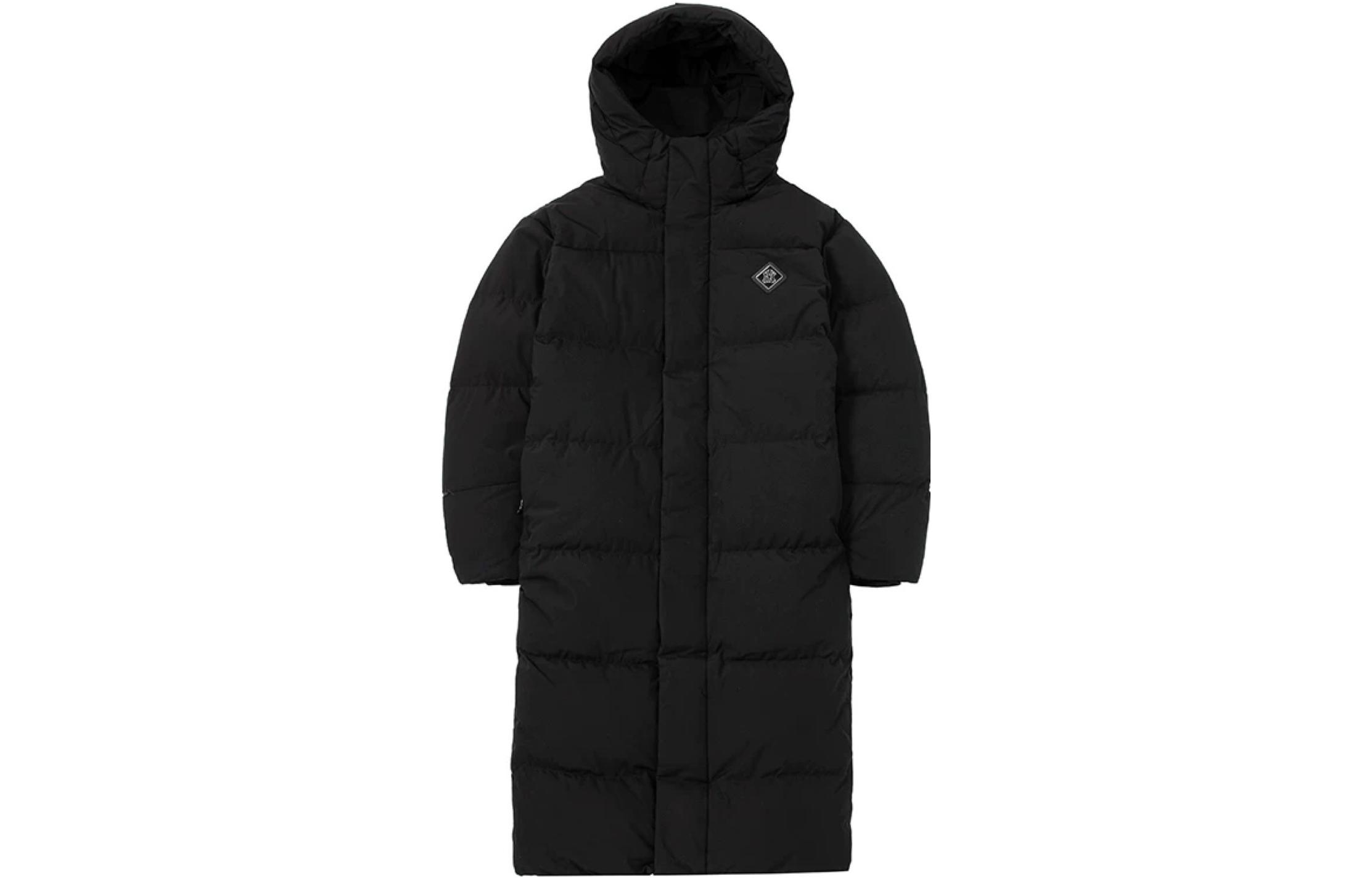 MLB FW22 Black Long Puffer Jacket Unisex Hooded Full-Zip Winter Coat 3ADJB0926-50BKS